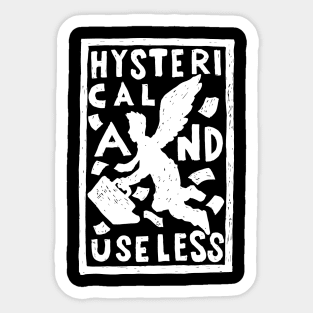 Hysterical and Useless - Let Down - Illustrated Lyrics - Inverted Sticker